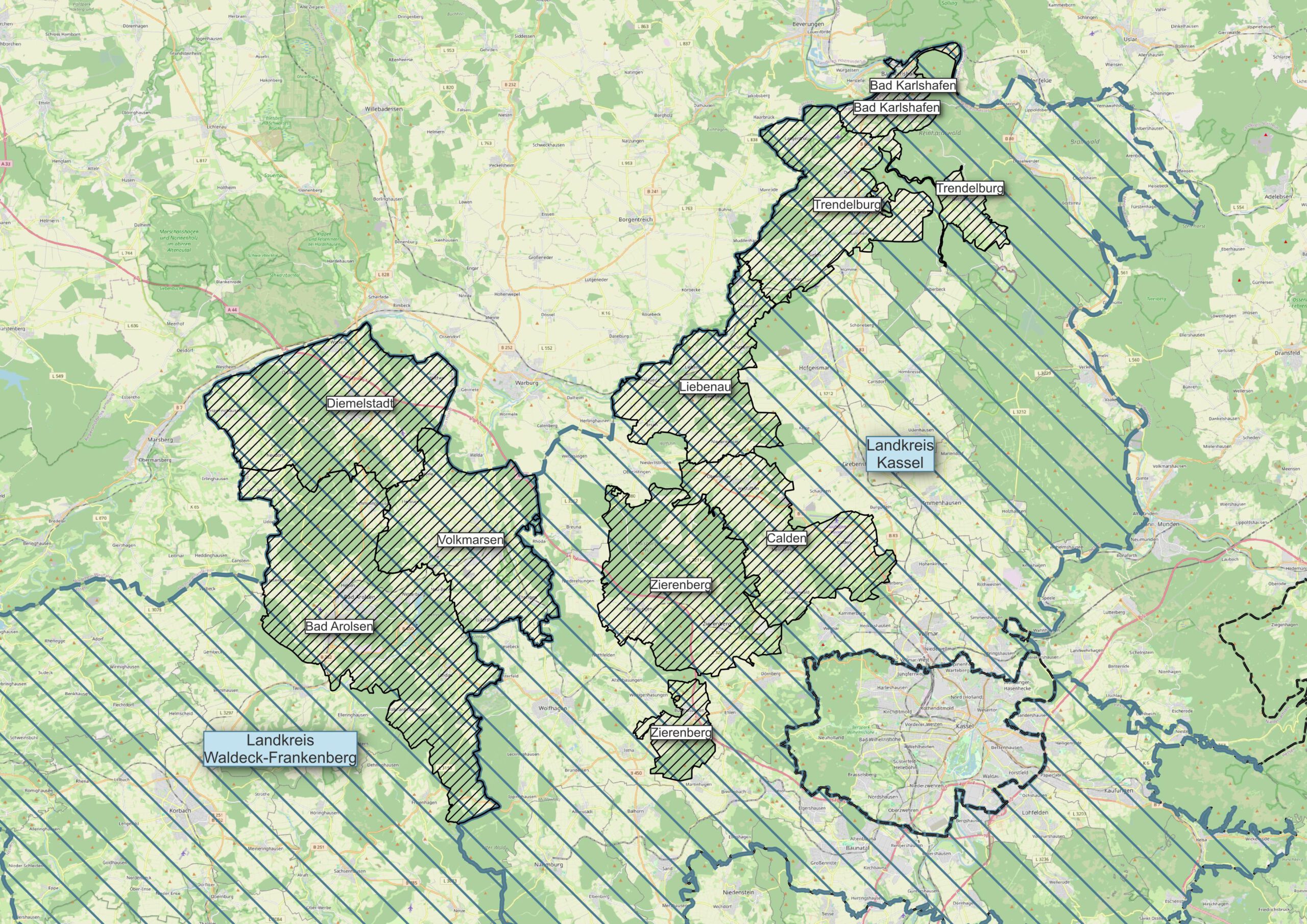 Zeigt das Verbandsgebiet